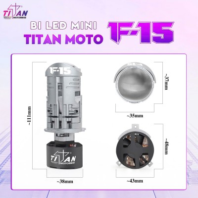 BI LED MINI TITAN MOTO F15 dòng bi LED mini H4 - DenLedXe.com