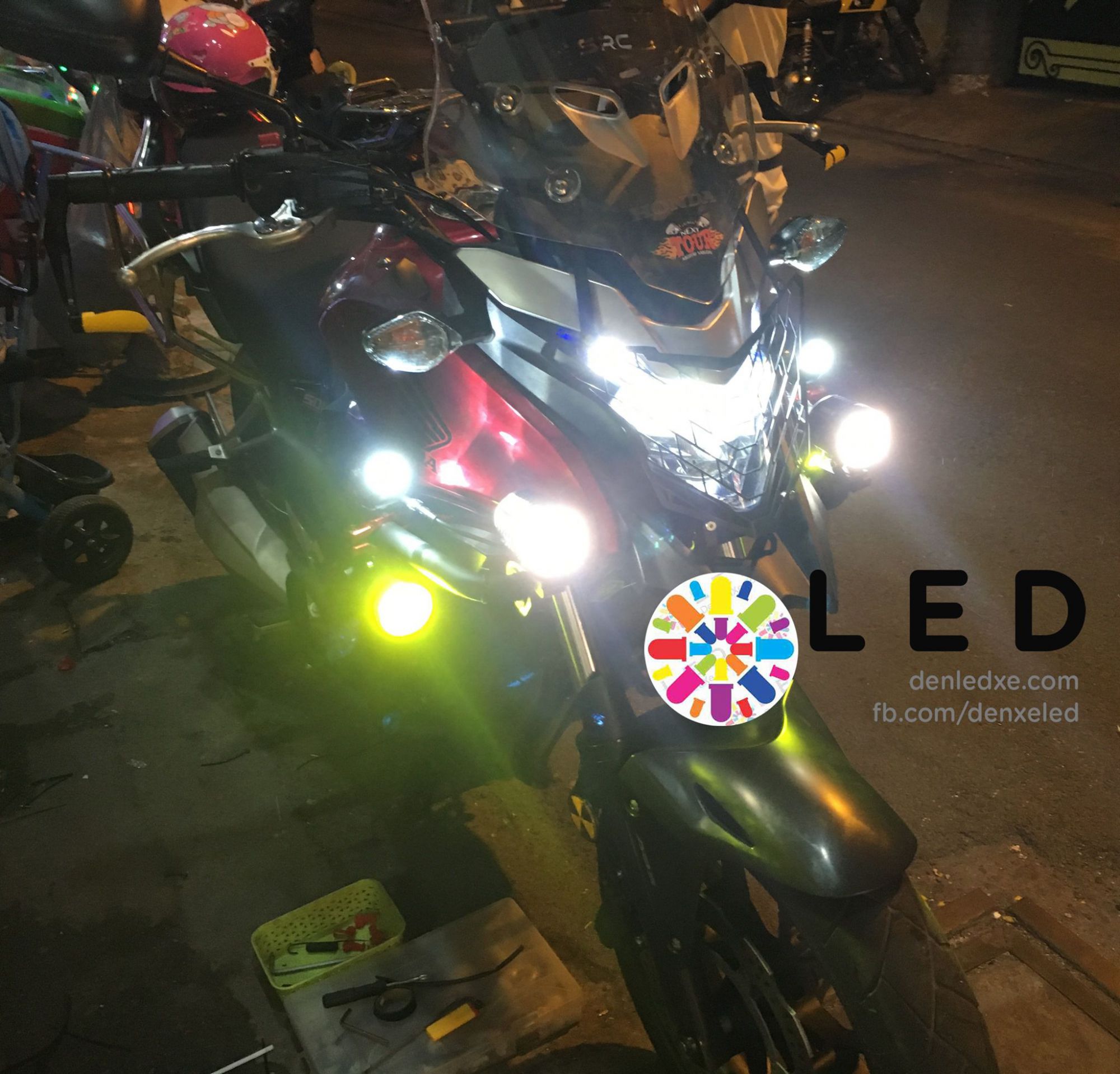 Bóng Đèn Led Xe Trợ Sáng Honda CB500X Siêu Sáng